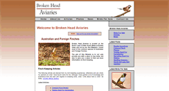 Desktop Screenshot of brokenheadaviaries.com.au