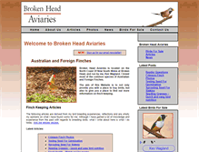 Tablet Screenshot of brokenheadaviaries.com.au